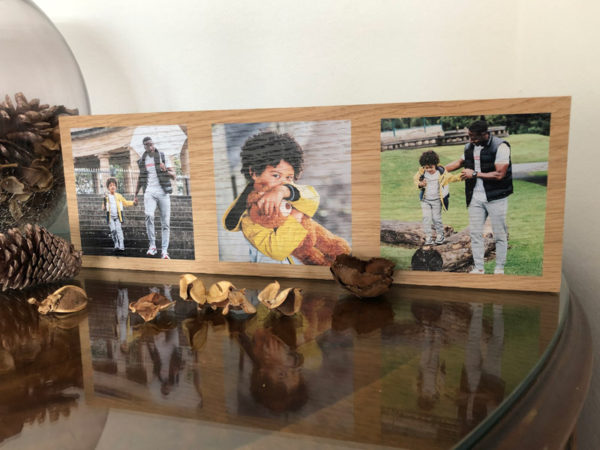 Premium Solid Oak Wooden Photo Montage