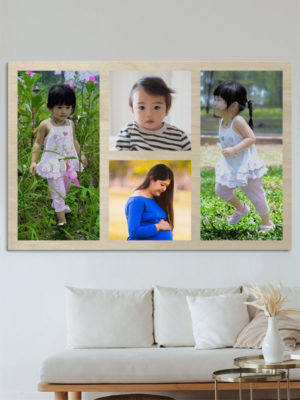 122cm x 81cm Montage Wooden Wall Art